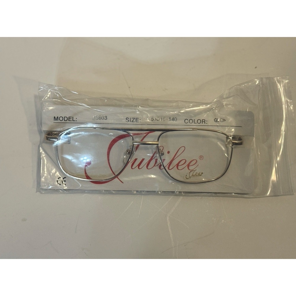 NWT Jubilee J5603 Gold Tone Straight Top AUTHENTIC EYEGLASSES FRAME RX 53-16-140